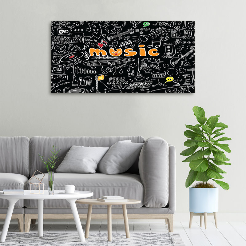 Musical Symbols - Wrapped Canvas Print