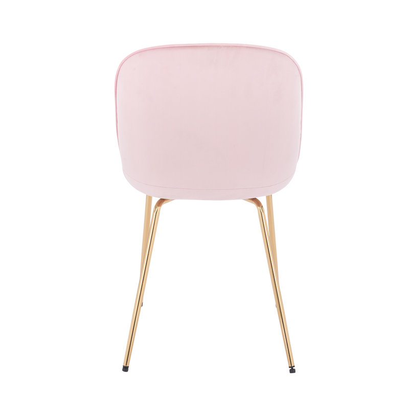 Chaise en velours Lotus (paire de 8), Rose