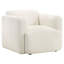 Chaise d'appoint sculpturale avec rembourrage généreux