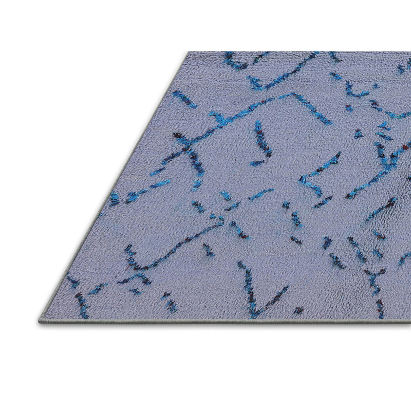 Tapis bleu / gris Branner, Rectangle 5 pi x 8 pi