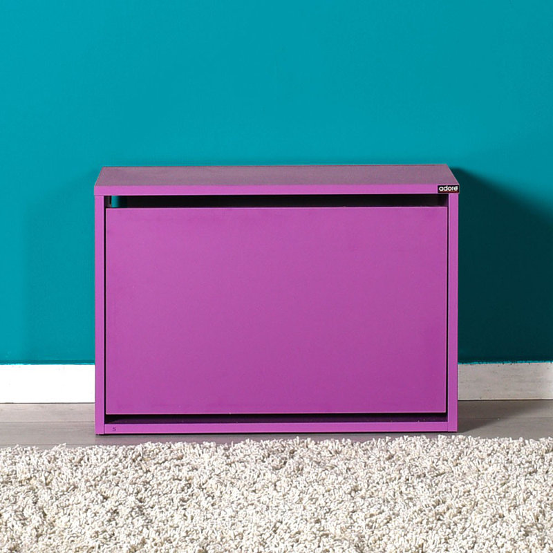Baneen 8 Pair Shoe Storage Cabinet, Purple