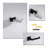 4-Piece Bath Hardware Set With Towel Bar Hand Towel Holder Toilet Paper Holder Towel Hook Modern Square-116078855