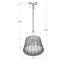 Luminaire suspendu en rotin festonné