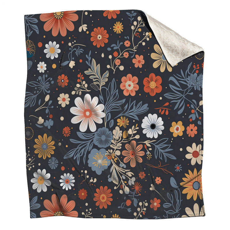 Jeté Floral, 60in W x 80in H