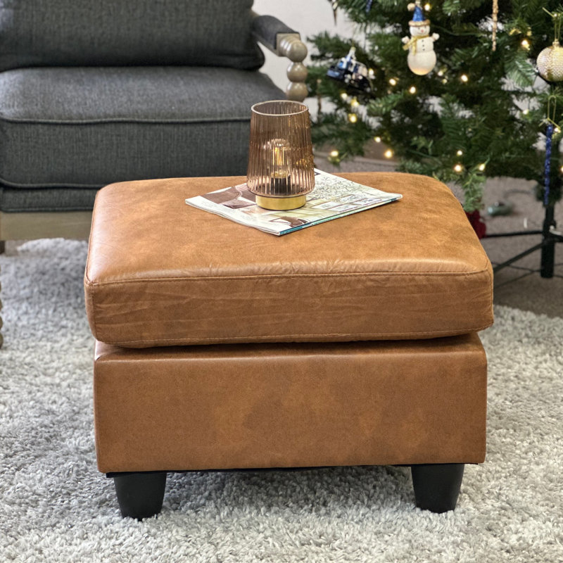 Repose-pieds polyvalent en similicuir pour salon, vestibule et chambre à coucher