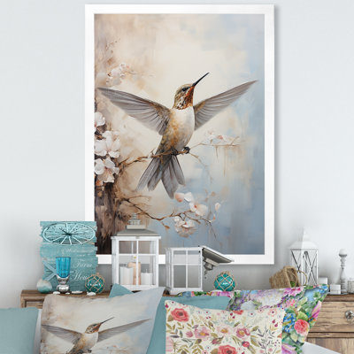" Fluttering Floral Hummingbird "