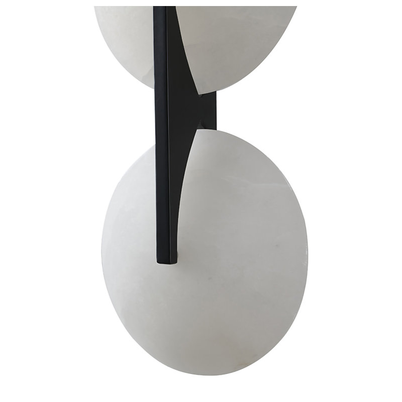 Traditional 2-Light LED Alabaster Wall Sconce 