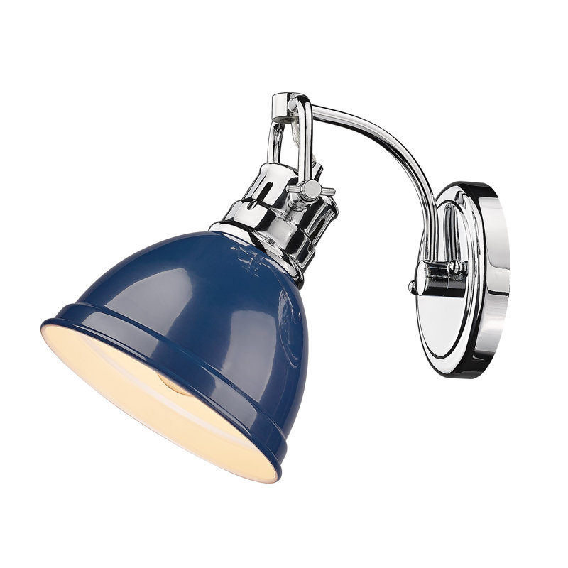 Dimmable Vanity Light, Chrome, Navy Blue