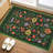 Floral Machine Washable Rug Non-Slip Farmhouse Floor Cover, Stain-Resistant Low Pile Indoor Carpet Mat for Living Room-1459605089