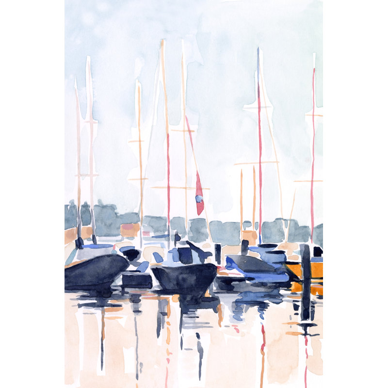 Boat Club II by Emma Scarvey - Painting Print, 46cm H x 30cm W, Wrapped Canvas