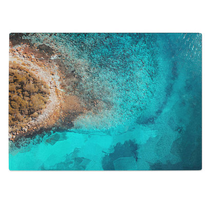 Glass Edge of The Ocean Chopping Board