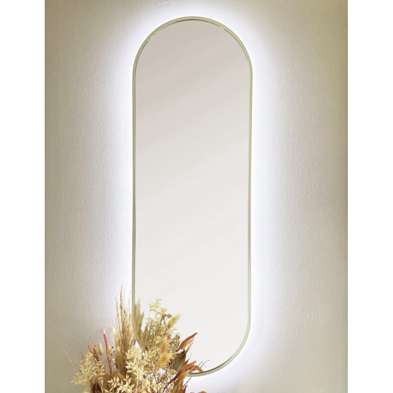 Delmarie Metal Oval Mirror