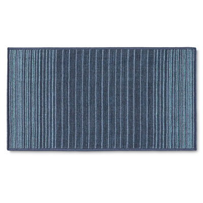Tapis bleu marine / bleu à motif antidérapant Layne Everwash Town & Country Country