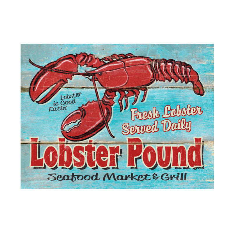 Art sur toile Lobster Pound par RetroPlanet, H 24 po x l 32 po x P 2 po