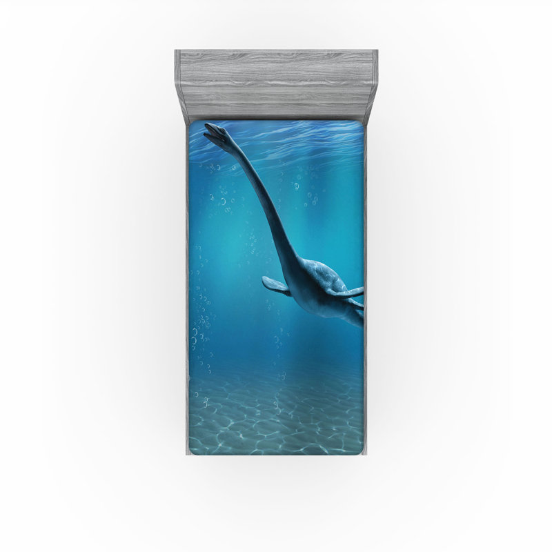 Drap-housse bleu Ambesonne, Drap-housse simple très long