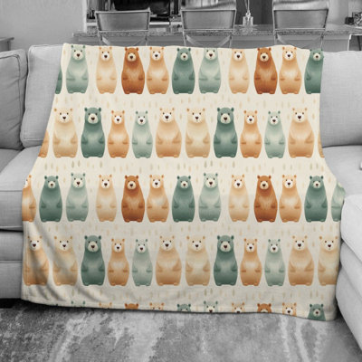 Seamless Bear Bear Fleece Blanket
