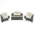 8-Pieces Outdoor Wicker Round Sofa Set, Half-Moon Sectional Sets All Weather, Curved Sofa Set With Rectangular Coffee Table, PE Rattan Water-Resistant And UV Protected, Movable Cushion, Gray-38891326