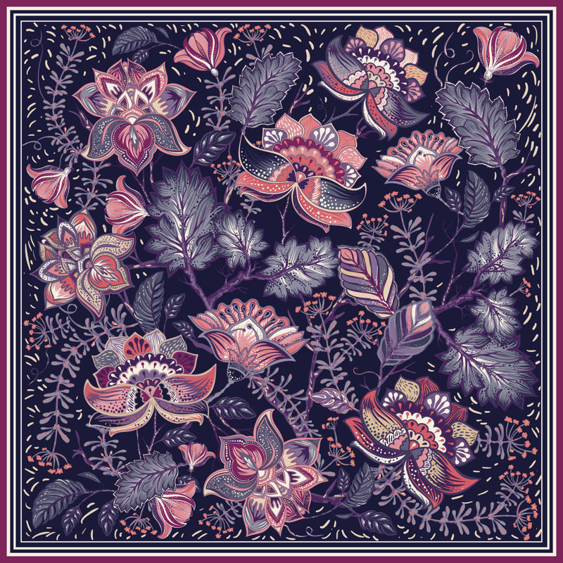 Floral Design - Wrapped Canvas Print, 91cm H x 91cm W x 3.8cm D