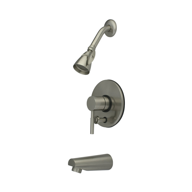 South Beach Volume Control Tub and Shower Faucet Trim, Satin Nickel