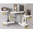 5 Piece Hexagon Industrial Pipe Shelves
