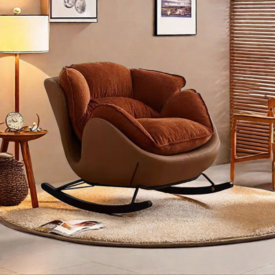 Chaise berçante simple rétro