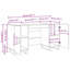 Desk With Shelf 140 X 50 X 75 Cm Engineered Wood-268791322
