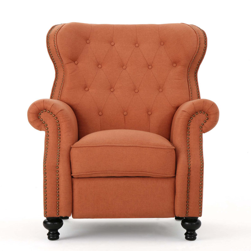Push Rack Recliner, Orange