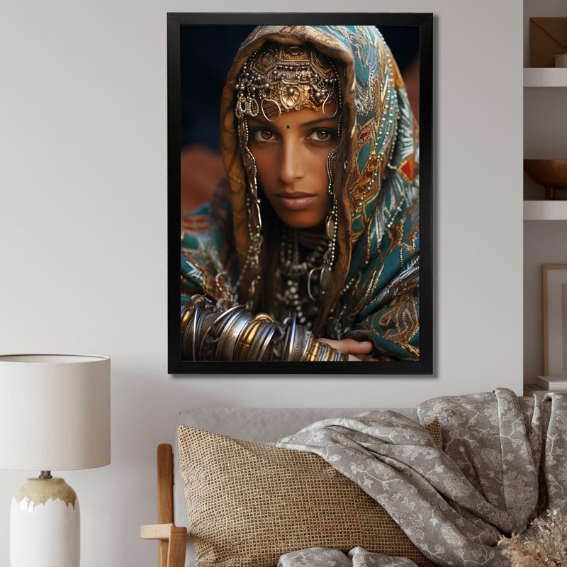 Tribus d'Afrique berbère nord - reproduction sur toile, Toile encadrée noire simple, H 20 po x l 12 po x P 1 po