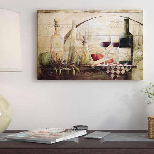 Lark Manor Tuscan Vineyard Wine On Canvas Print  Reviews Wayfair