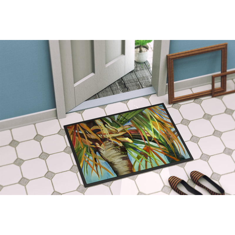 Tapis d'entrée antidérapant orange, Rectangle 2 pi x 3 pi