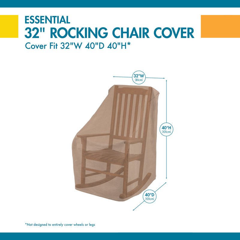 Essential All-Weather Outdoor Rocking Chair Cover, 40" H x 32" W x 40" D