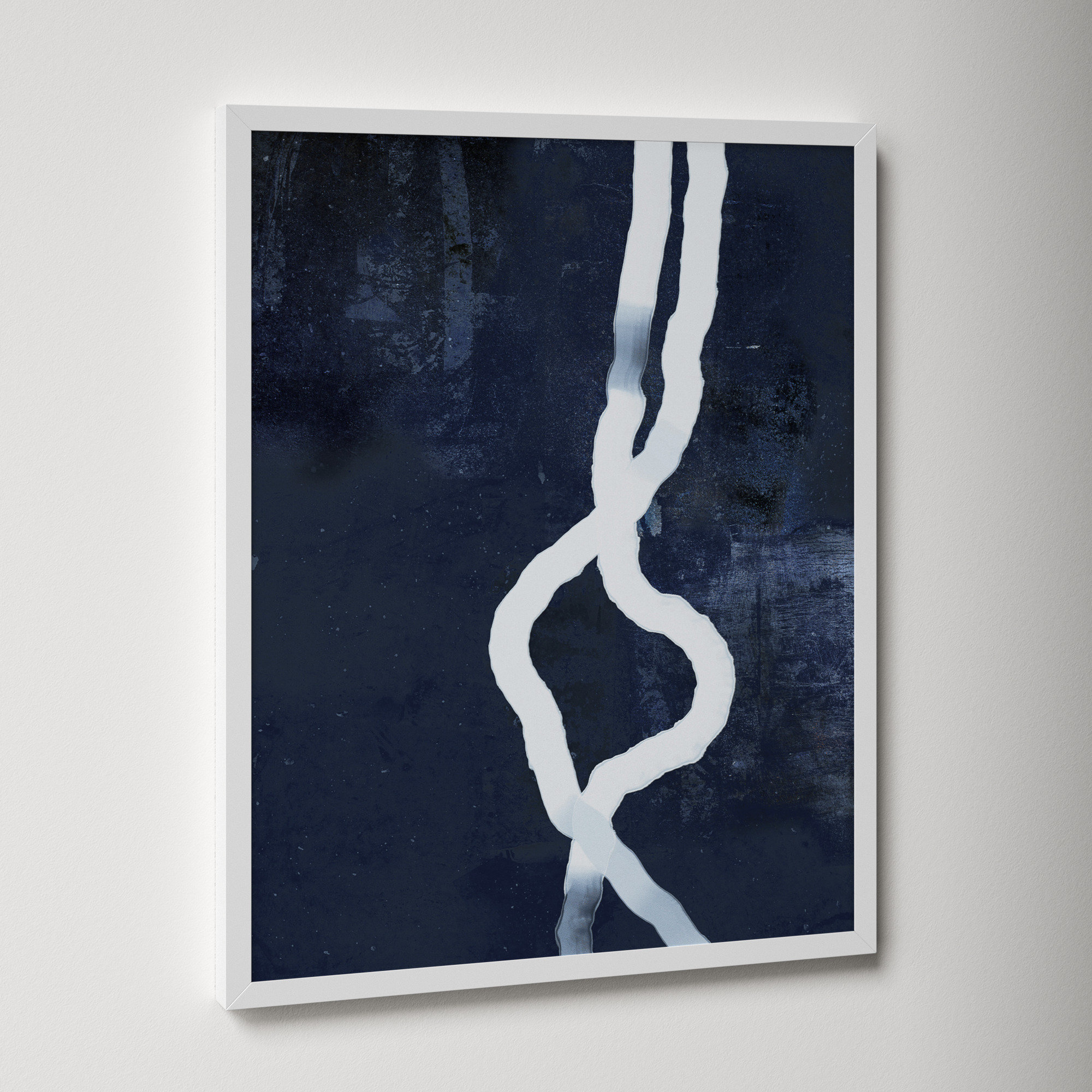 White Rope 3 by Jacques Pilon, 20" H x 16" W, White