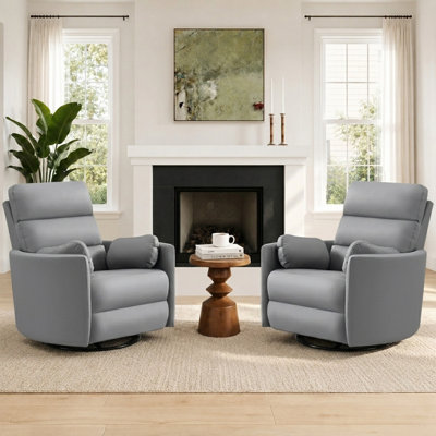 Fauteuil inclinable électrique pivotant de 40 po avec port USB et type C (ensemble de 2)