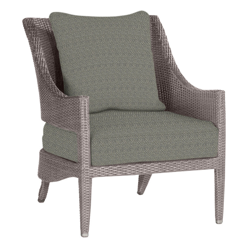 Athena Patio Lounge Chair with Cushions, No Welt, Oyster, Avila Natural White