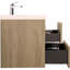 Meuble-lavabo mural 30 po avec lavabo, meuble-lavabo mural moderne avec lavabo en résine et tiroirs-111123673