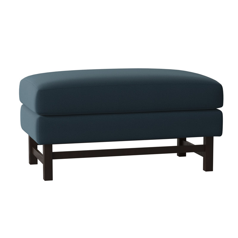 Repose-pieds rectangulaire 36 "Edward, American Walnut, Margaret Lagoon