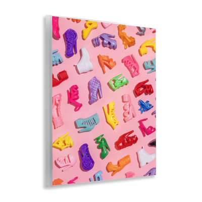 Tiny Colorful Doll Shoes Wall Plaque, design by LISH Creative