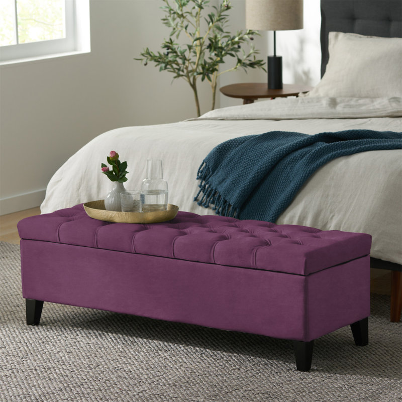 Repose-pieds avec rangement Glouster, Mauve