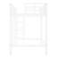 Lit mezzanine simple en métal blanc avec échelles doubles, structure stable pour dormir en toute sécurité et fonction de rangement en blanc, double accès structurellement fiable