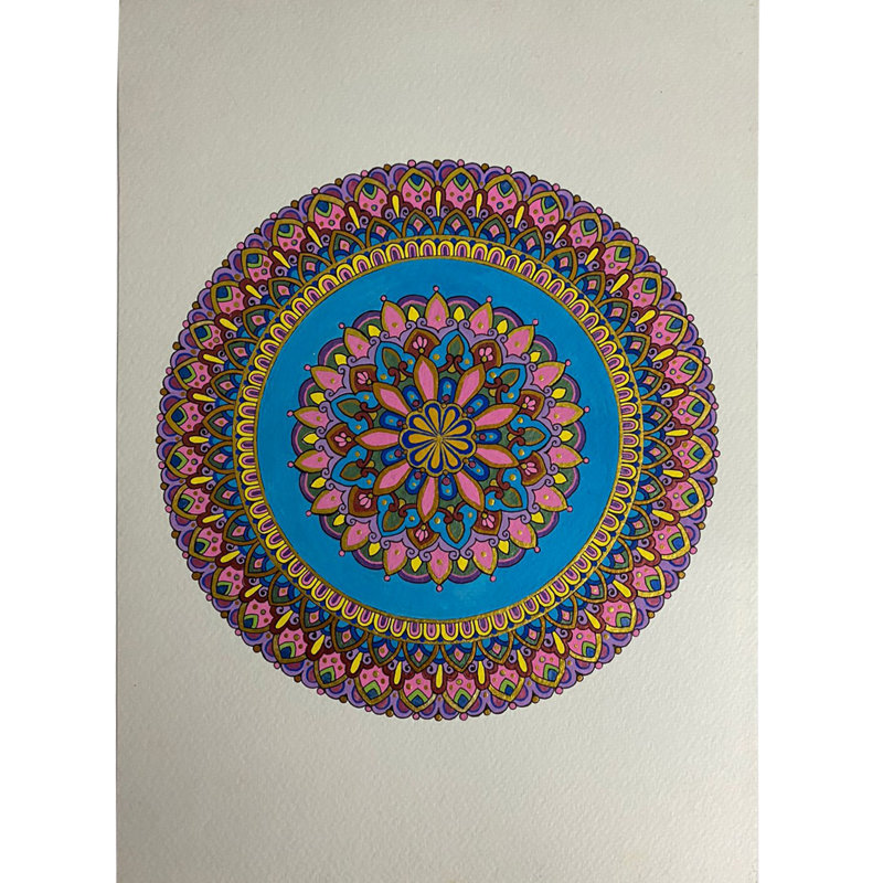 Royaume de Mandala noir et blanc | Fineliners de Staedtler sur papier | Par Rashi Agrawal