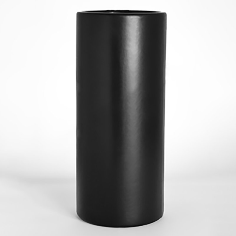 Handcrafted Watertight Ceramic Table Vase , 16" H x 6" W x 6" D, Black