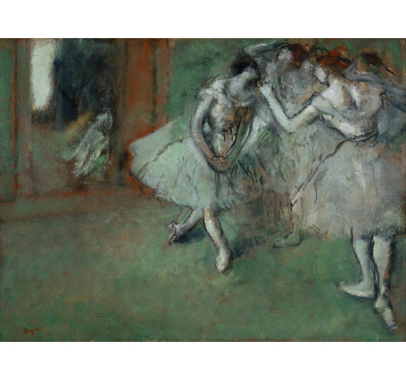 «A Group of Dancers» par Edgar Degas - Art mural sur toile tendue avec châssis, H 24 po x l 17 po