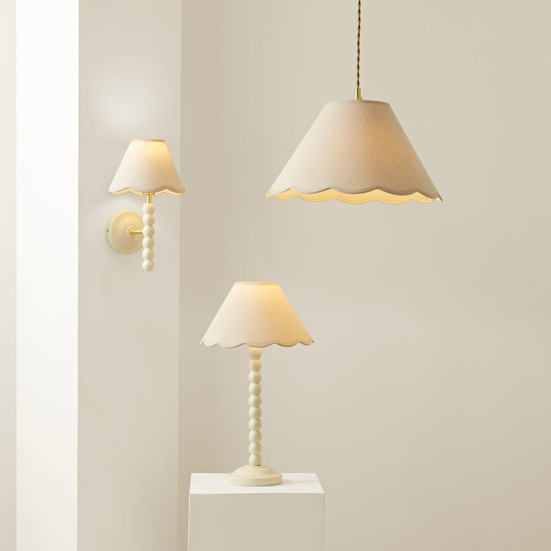 Hinote 22cm H Linen Empire Lamp Shade ( Slip-On ) in Cream