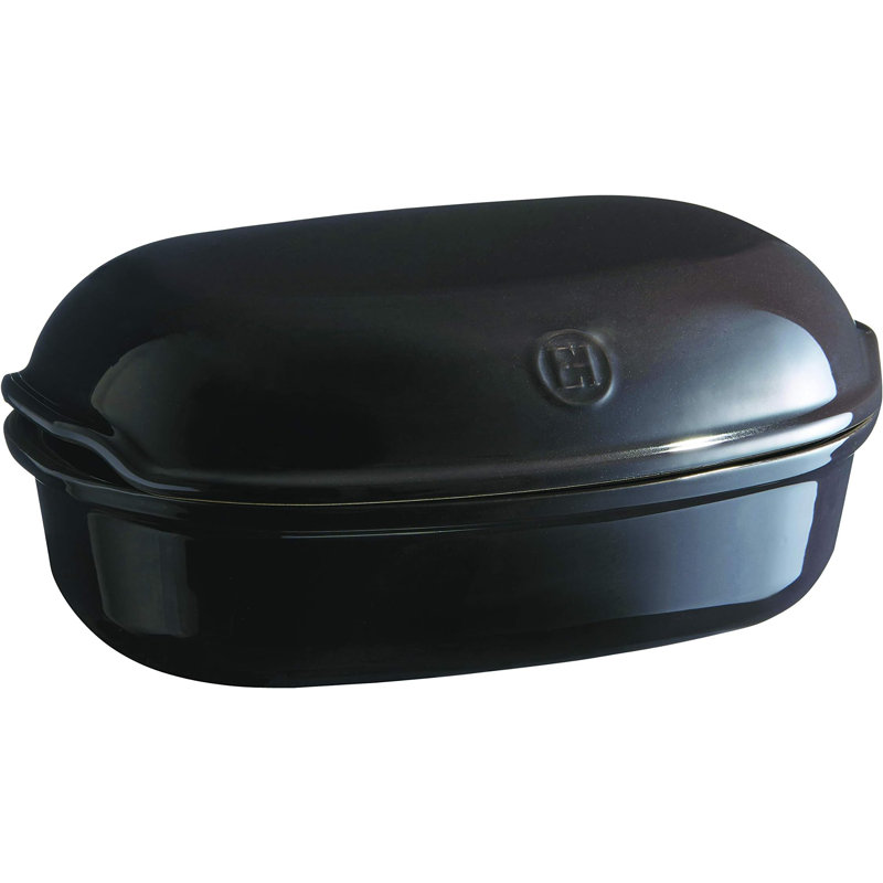 Emile Henry Ceramic Non-Stick Dishwasher Safe Artisan Bread Baker, Charcoal