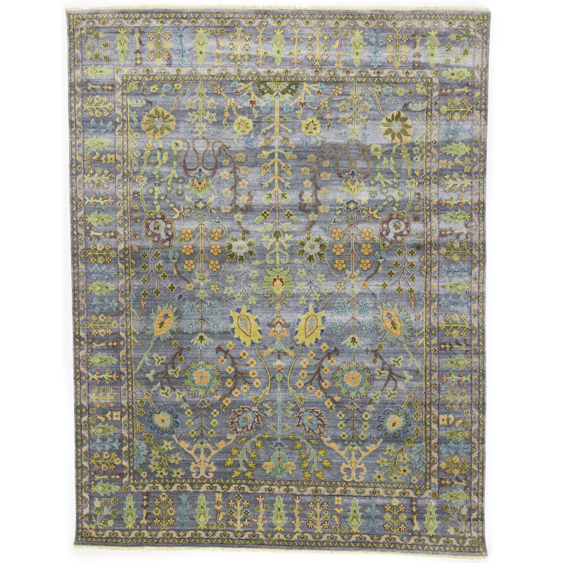 Tapis de couloir oriental Oushak Chobi, Rectangle 7 pi 8 po x 10 pi