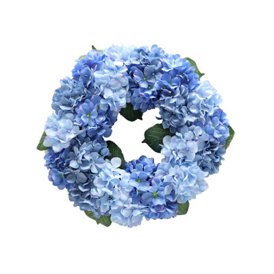 Elements Artificial Hydrangea Wreath, 22 Inch