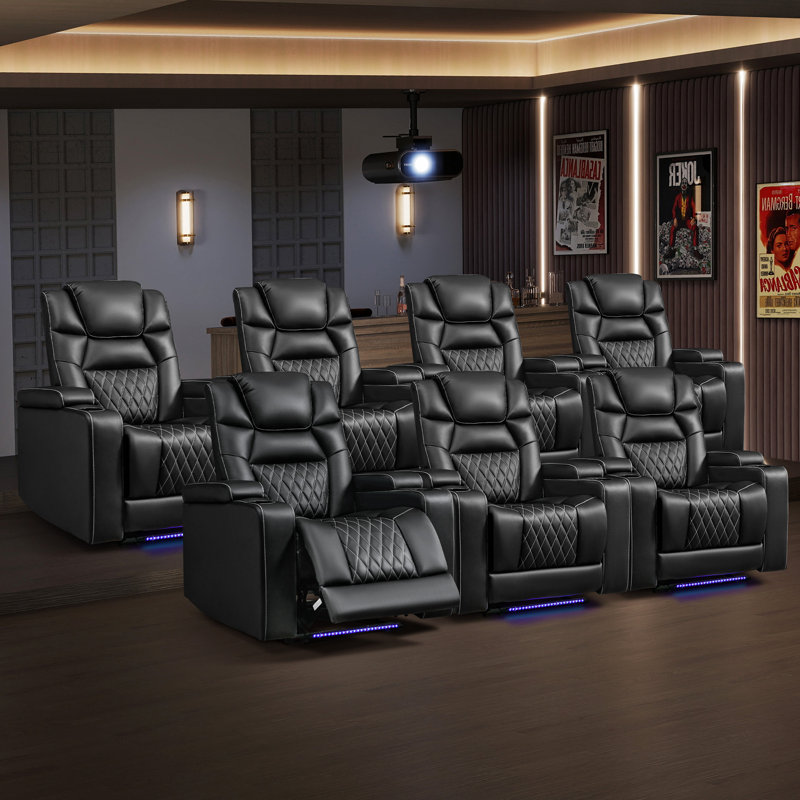Ensemble de cinéma maison inclinable 36,2 po Denchev, Noir