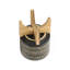 S / 2 5/8 "GLACE GLACÉE AVEC SUPPORT, NOIR