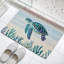 Paillasson Blue Sea Turtle Coral pour l'extérieur et l'intérieur, 36 x 24 pouces