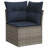 vidaXL Garden Sofa Set with Cushion 6 pcs Grey Poly Rattan-567388083